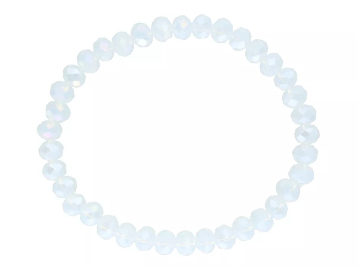 R4G10 BRANSOLETKA KRYSZTAŁKI 6 mm NA GUMCE