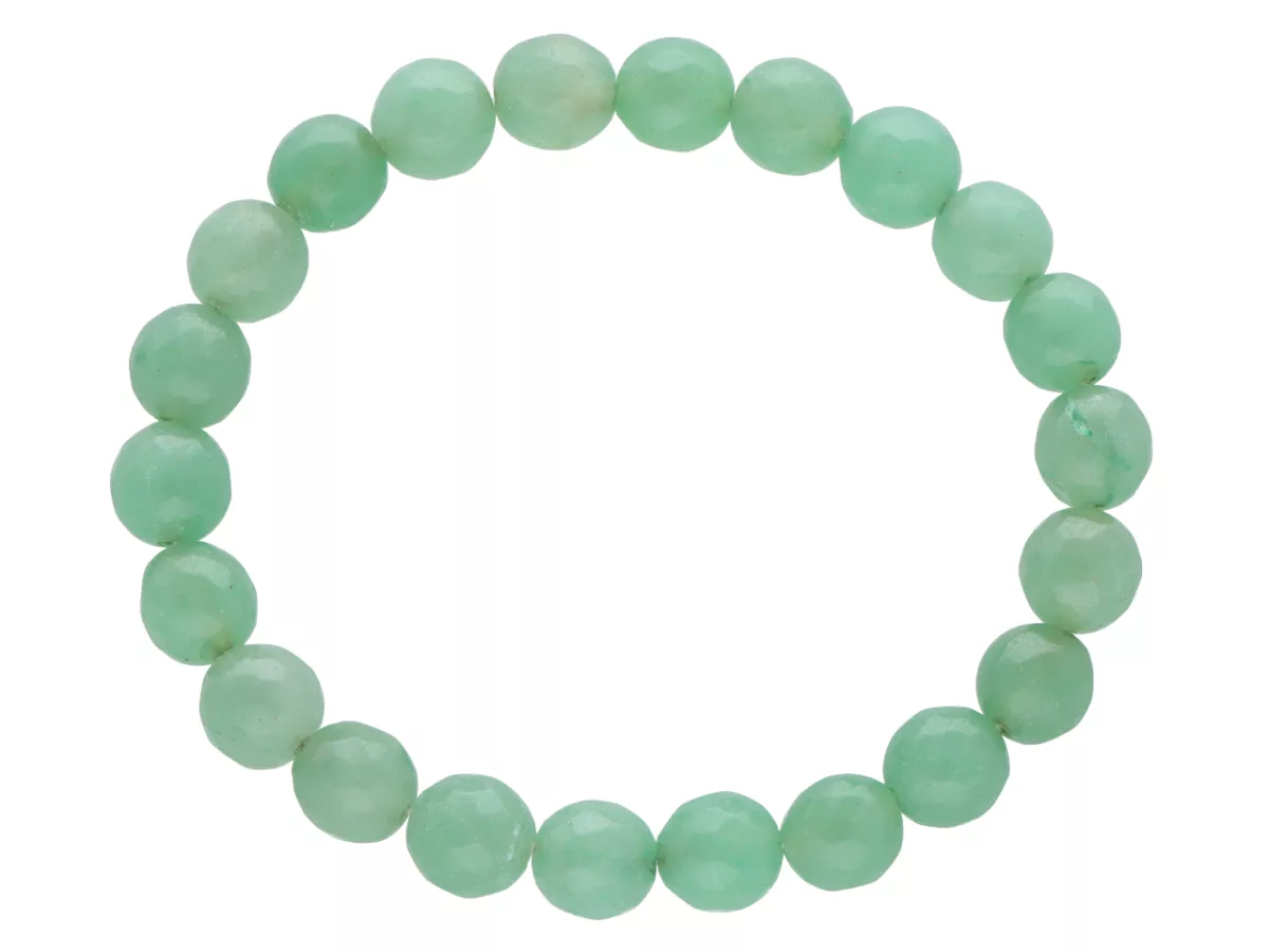 R4W54 BRANSOLETKA AWENTURYN KULE FASETOWANE 8 mm