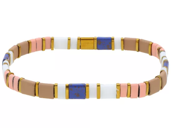 R4O52 BRANSOLETKA KORALIKI MIYUKI I HEMATYT