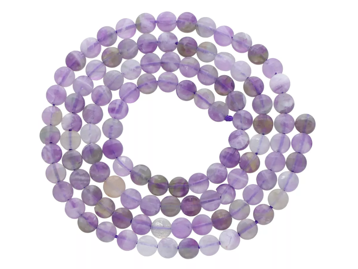 K7D29 AMETYST DYSK FASETOWANY 4/2,5 mm - 1 SZNUR