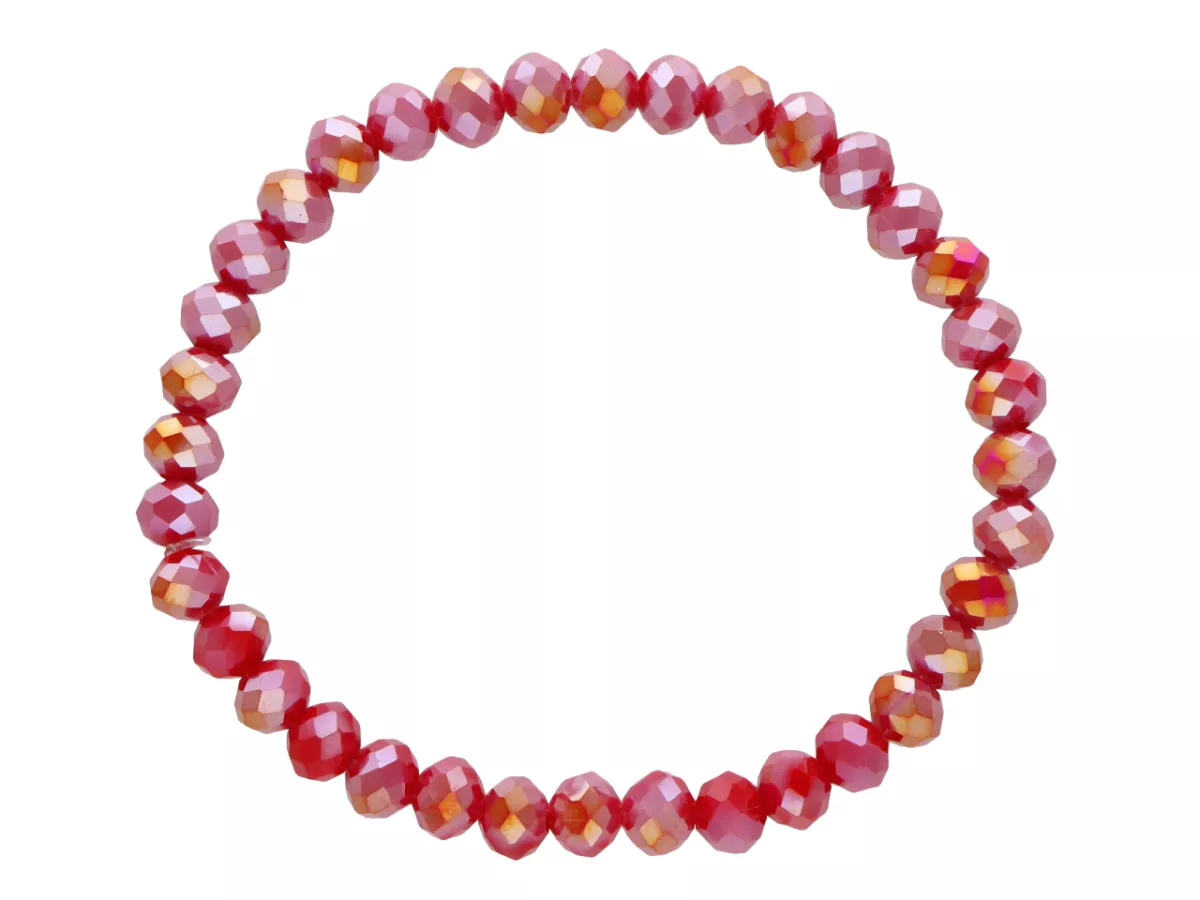 R4G14 BRANSOLETKA KRYSZTAŁKI 6 mm NA GUMCE