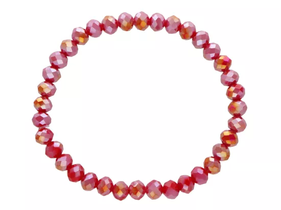 R4G14 BRANSOLETKA KRYSZTAŁKI 6 mm NA GUMCE