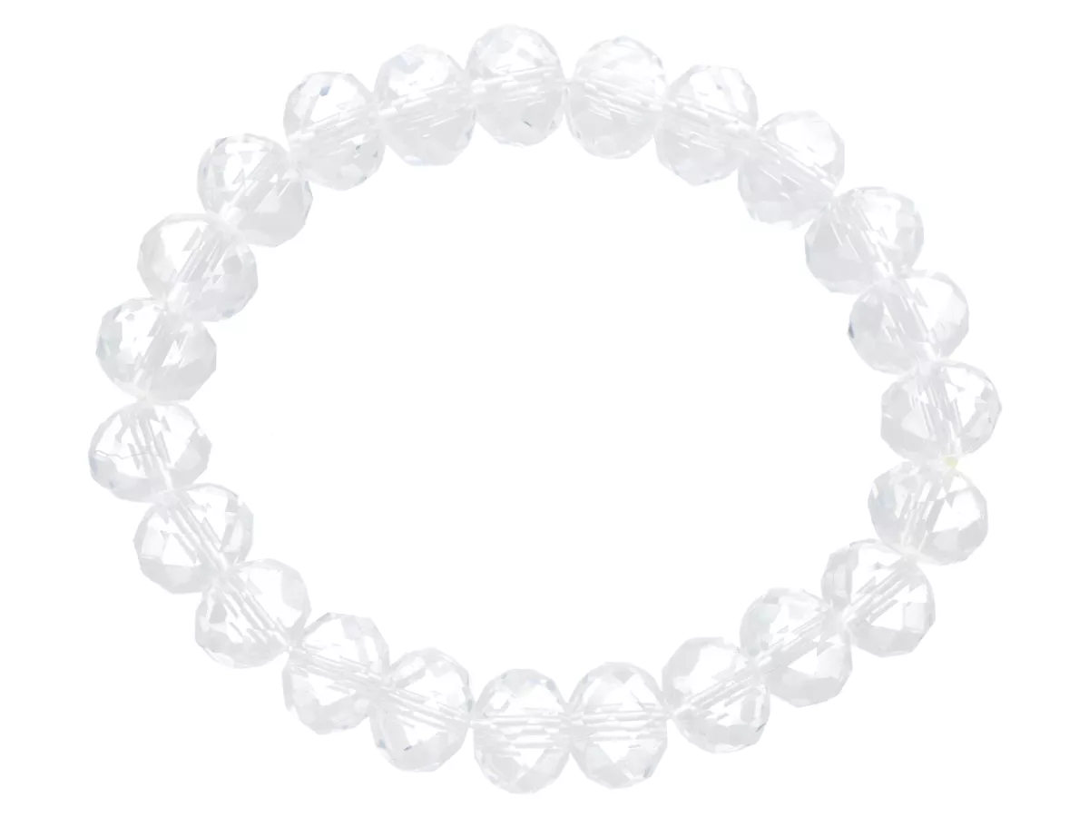 R1D52 BRANSOLETKA KRYSZTAŁKI 10 mm NA GUMCE