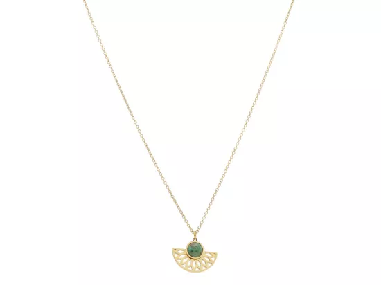 N3M29 NASZYJNIK ZOISYT Z RUBINEM I STAL CHIRURGICZNA