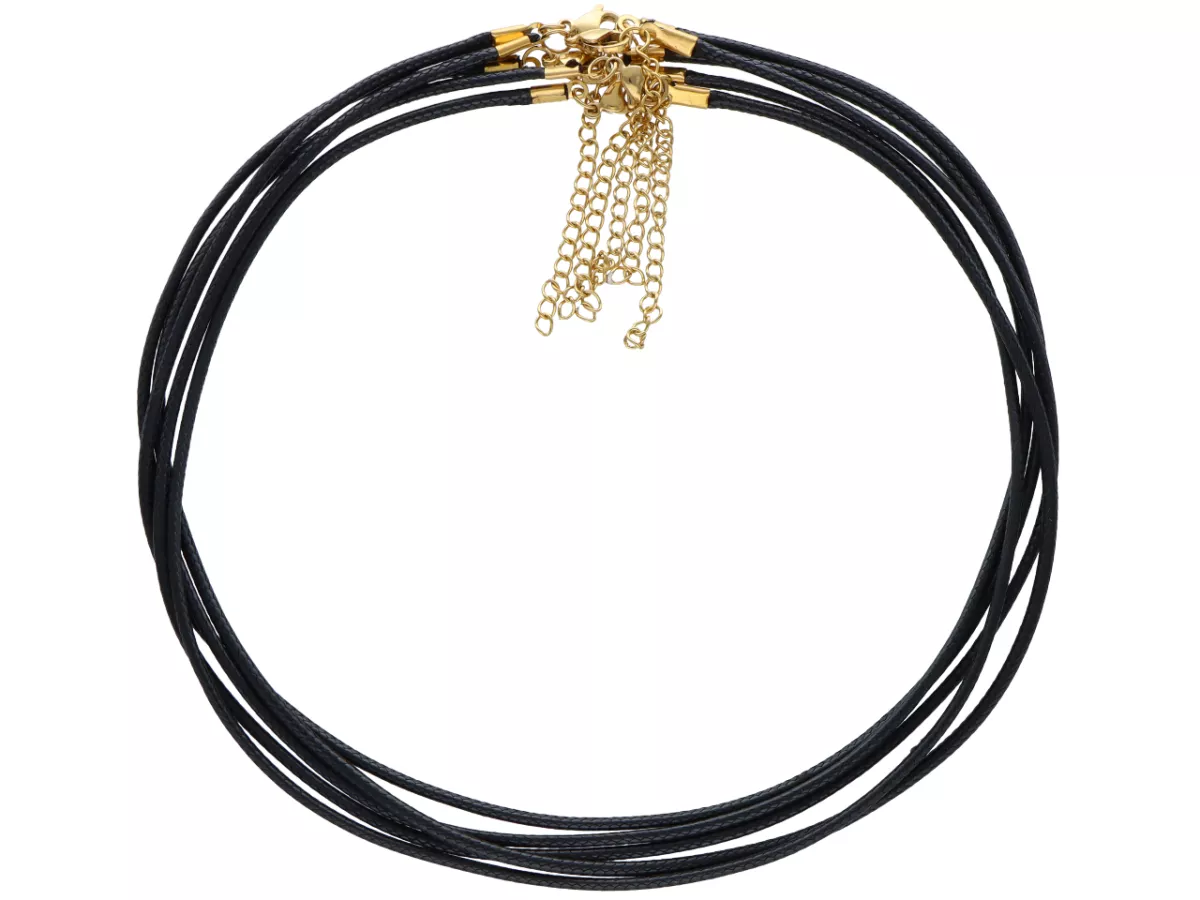 L3O78 BAZA NASZYJNIKA SZNUREK I STAL CHIRURGICZNA 60+5cm - 5 SZTUK