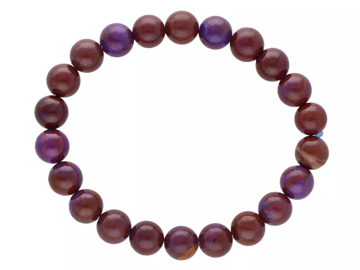 R3P59 BRANSOLETKA JASPIS MORSKI KULE 8,5 mm