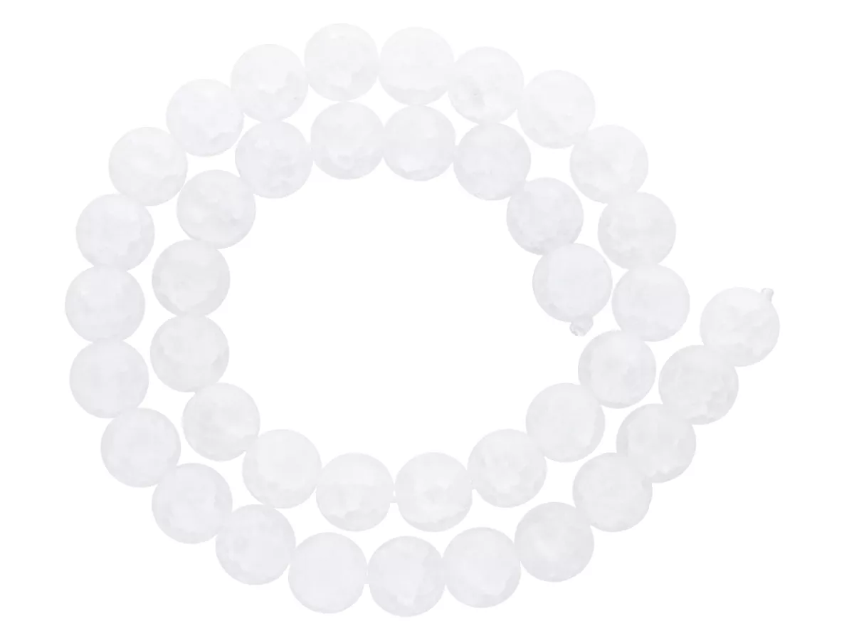 K6I67 KRYSZTAŁ LODOWY MATOWY KULE 10 mm - 1 SZNUR