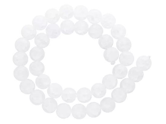 K6I67 KRYSZTAŁ LODOWY MATOWY KULE 10 mm - 1 SZNUR