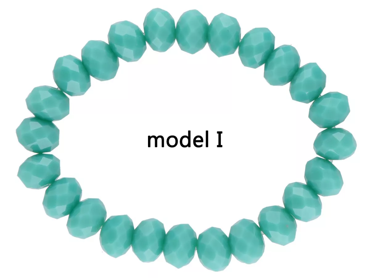 R2J69 BRANSOLETKA KRYSZTAŁKI 10 mm NA GUMCE