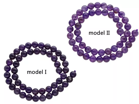 K6K94 AMETYST KULE 8 mm - 1 SZNUR