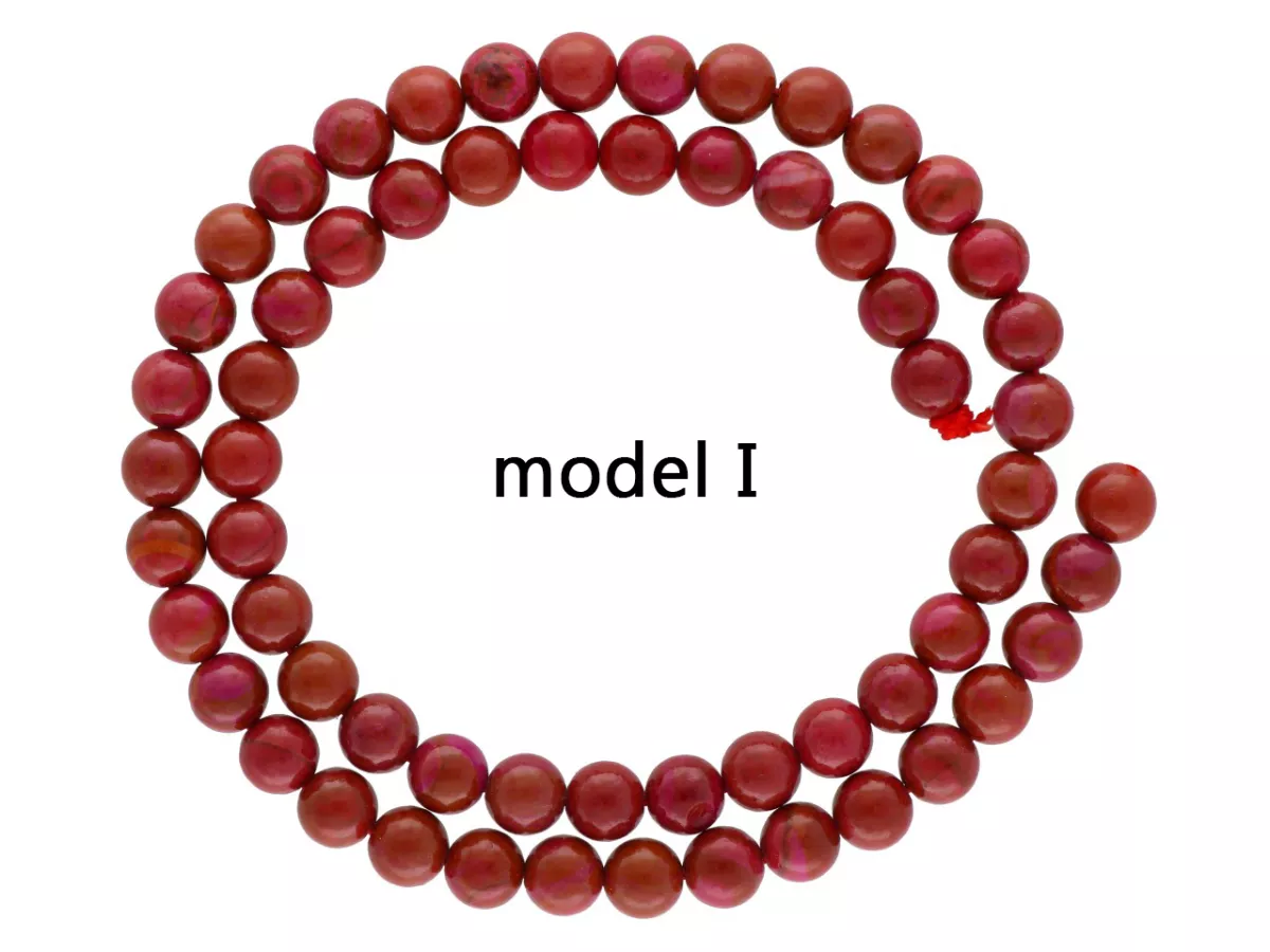 K7F59 JASPIS MORSKI KULE 6 mm - 1 SZNUR