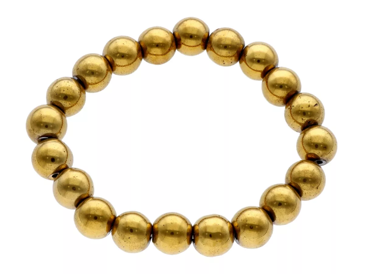 R2F85 BRANSOLETKA HEMATYT KULE 10 mm