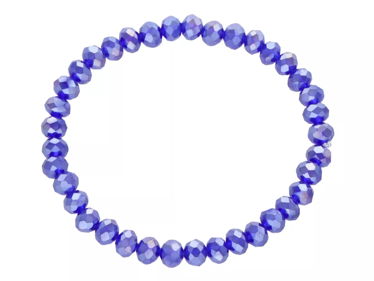 R4F93 BRANSOLETKA KRYSZTAŁKI 6 mm NA GUMCE