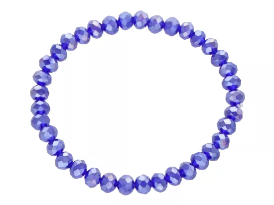 R4F93 BRANSOLETKA KRYSZTAŁKI 6 mm NA GUMCE