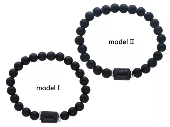 R4E87 BRANSOLETKA LAWA PRASOWANA KULE 8 mm - WODNIK