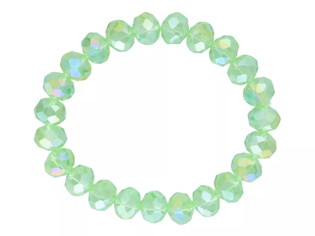 R4G86 BRANSOLETKA KRYSZTAŁKI 10 mm NA GUMCE