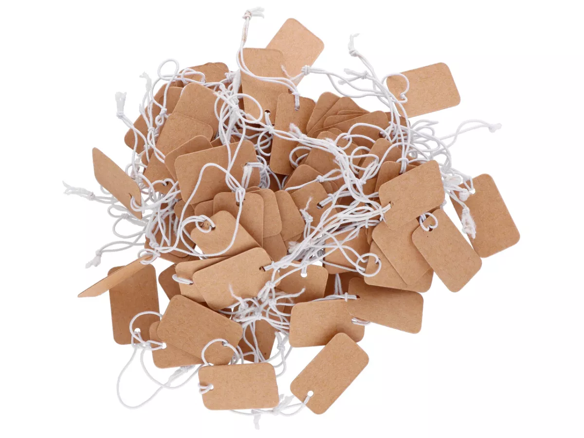 O1G77 METKI DO BIŻUTERII NA GUMCE 100 SZTUK