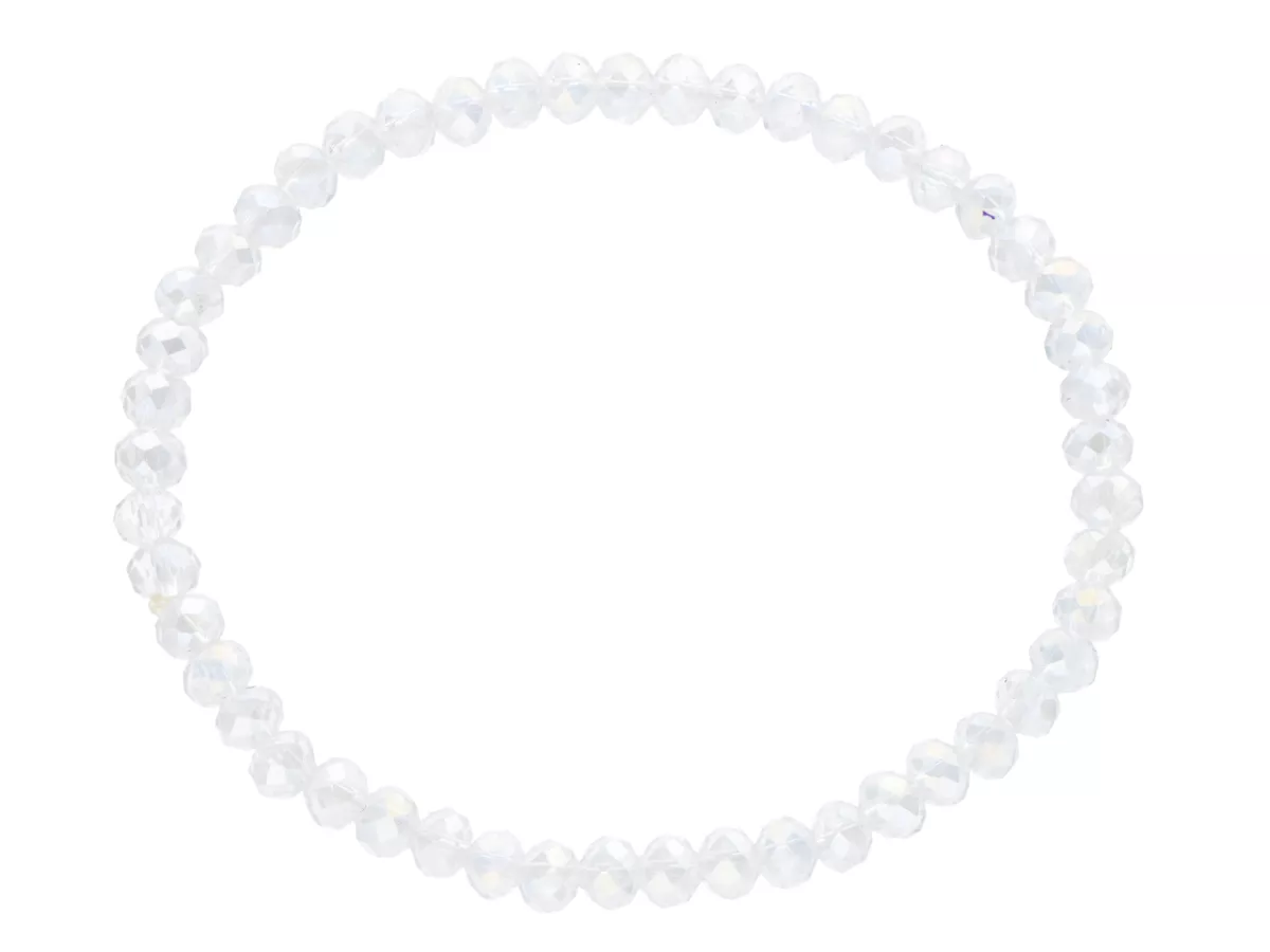 R1D19 BRANSOLETKA KRYSZTAŁKI 4 mm NA GUMCE