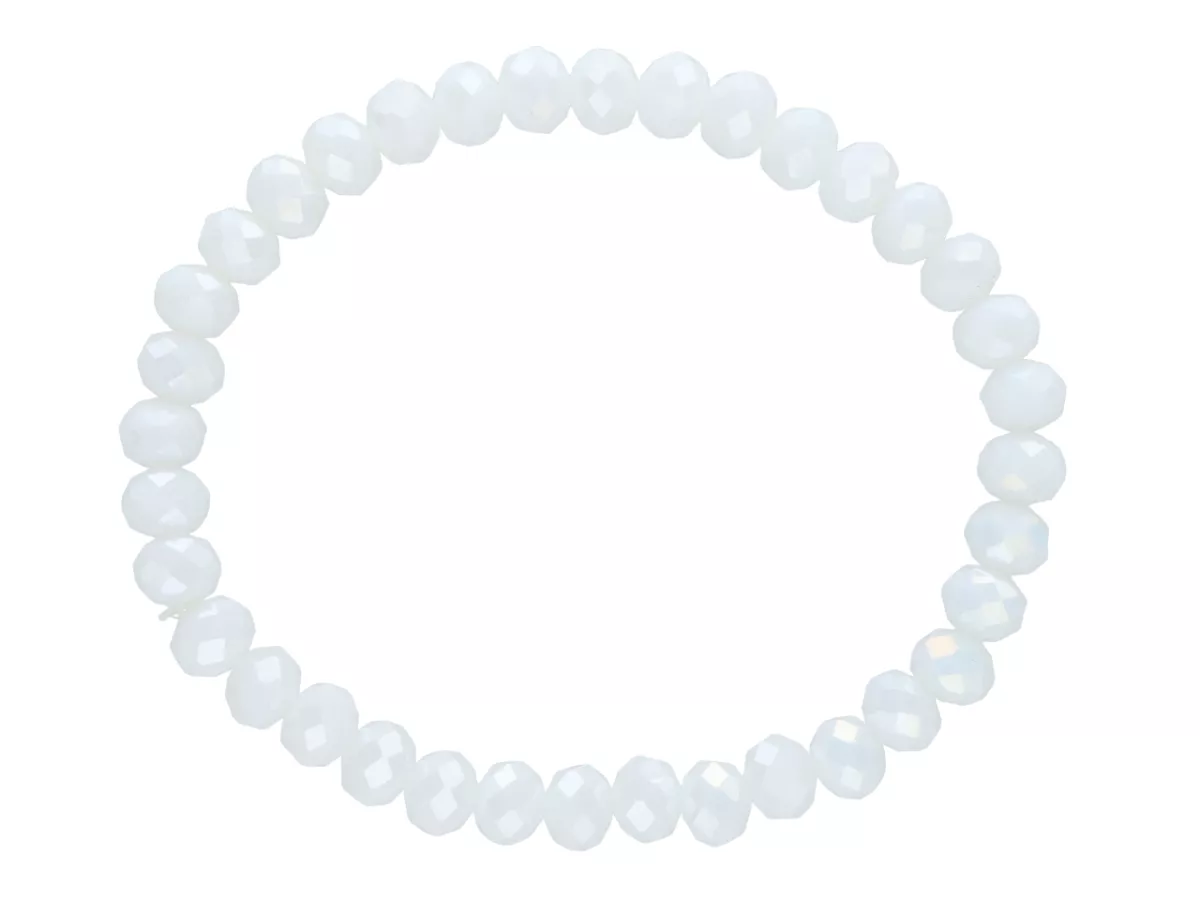 R1P01 BRANSOLETKA KRYSZTAŁKI 6 mm NA GUMCE