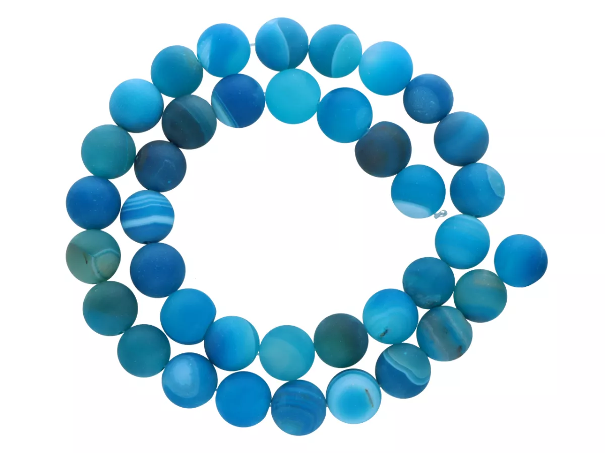 K7G07 AGAT MATOWY KULE 10,5 mm - 1 SZNUR