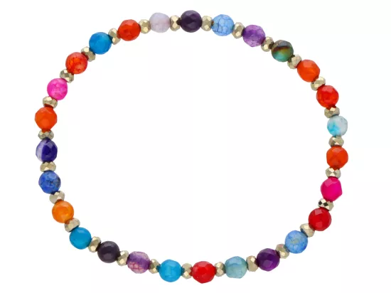 R5B20 BRANSOLETKA AGAT I HEMATYT