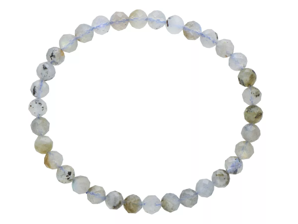 R4I70 BRANSOLETKA LABRADORYT KULE FASETOWANE 5,5 mm