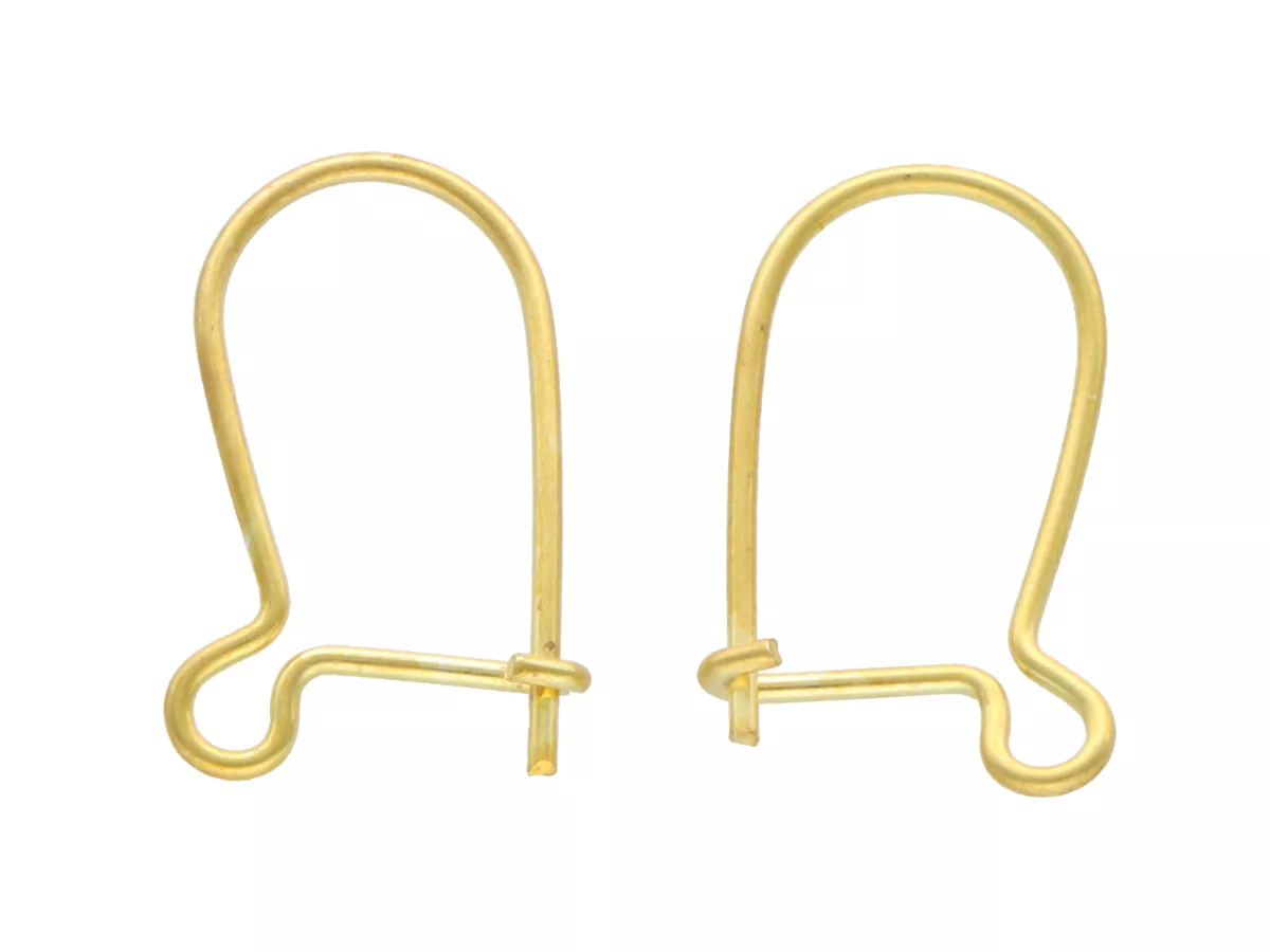 P3I50 BIGLE ZAMKNIĘTE SREBRO 925 POZŁACANE - 1 PARA