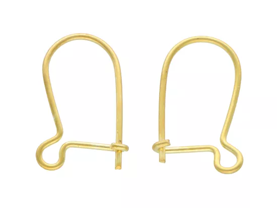 P3I50 BIGLE ZAMKNIĘTE SREBRO 925 POZŁACANE - 1 PARA