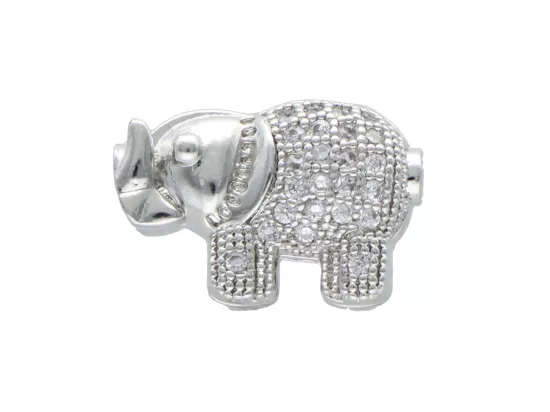 P5L63 PRZEKŁADKA OZDOBNA Z MIEDZI Z CYRKONIAMI - 1 SZTUKA