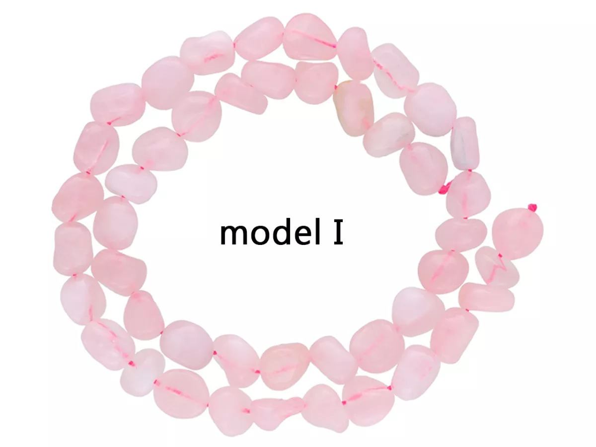 K7E39 KWARC RÓŻOWY BRYŁKI - 1 SZNUR