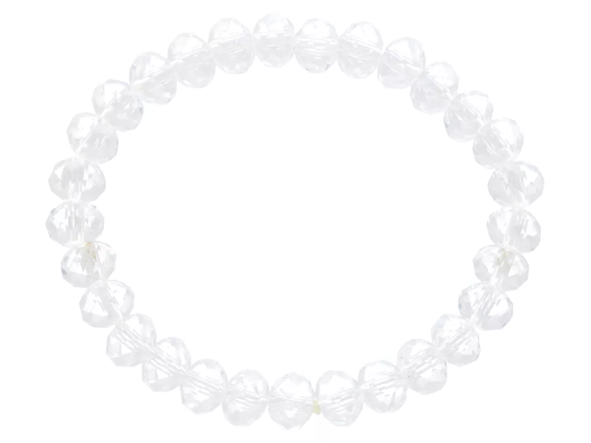 R1D41 BRANSOLETKA KRYSZTAŁKI 8 mm NA GUMCE