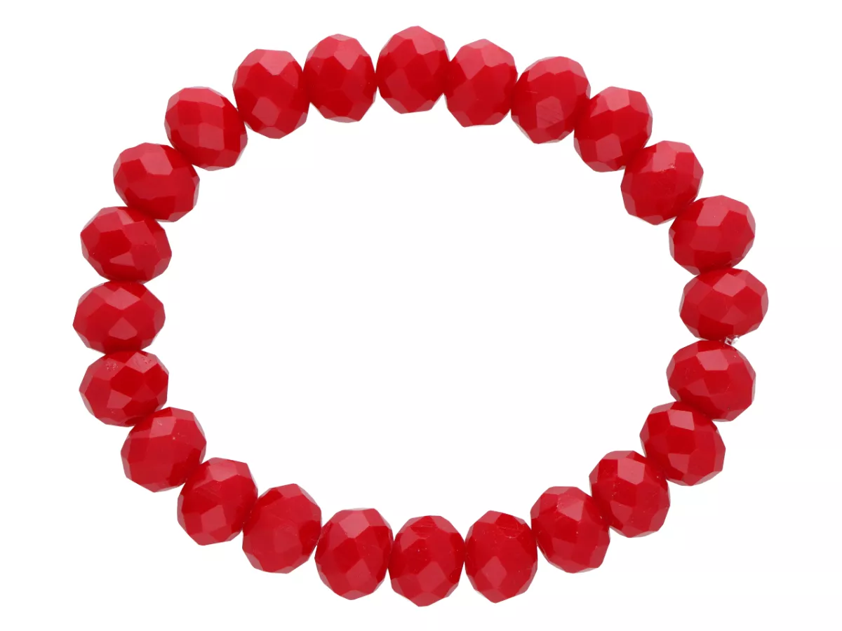 R4G99 BRANSOLETKA KRYSZTAŁKI 10 mm NA GUMCE