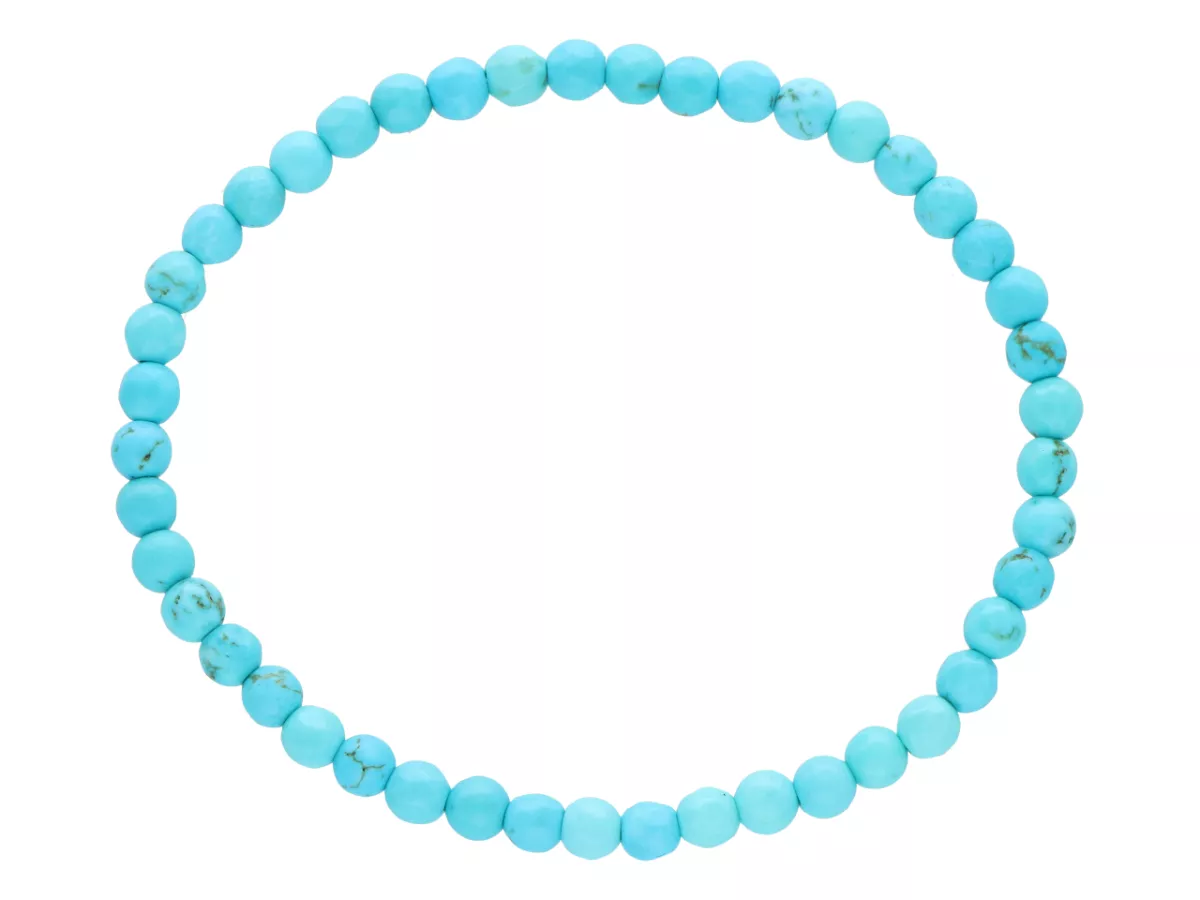 R4W00 BRANSOLETKA TURKUS KULE FASETOWANE 4 mm