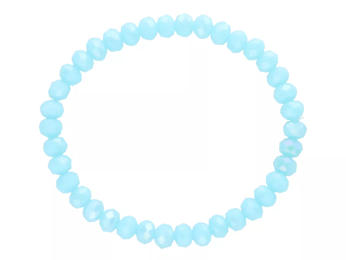 R4G21 BRANSOLETKA KRYSZTAŁKI 6 mm NA GUMCE