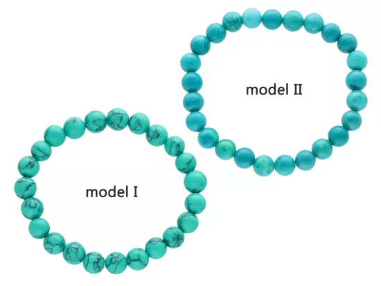 R2G50 BRANSOLETKA HOWLIT LUX KULE 8 mm