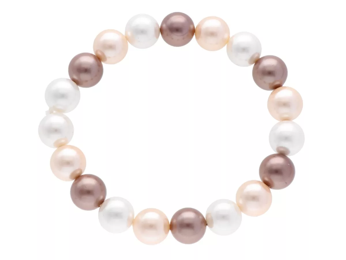 R2W18 BRANSOLETKA PERŁA MAJORKA KULE 10 mm