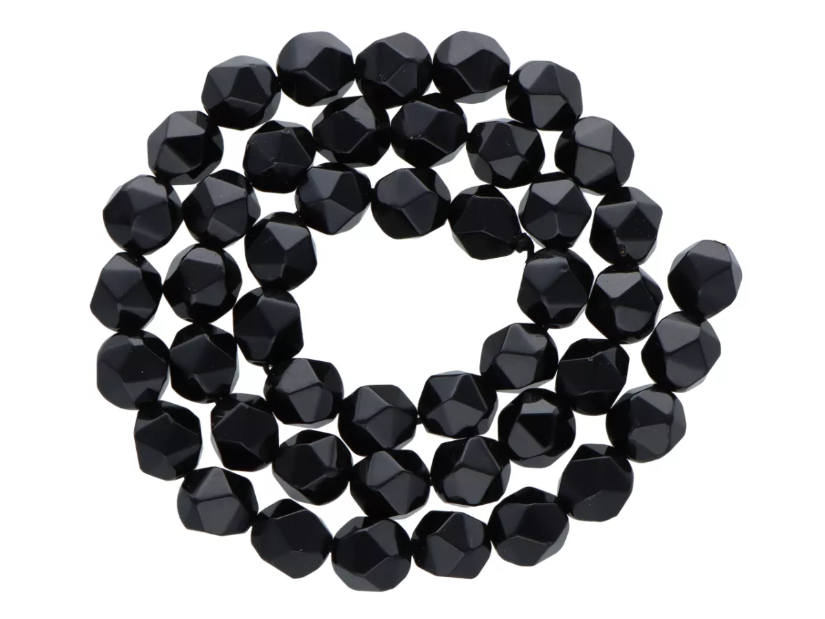 K7F61 ONYKS KULE FASETOWANE 7,5 mm - 1 SZNUR