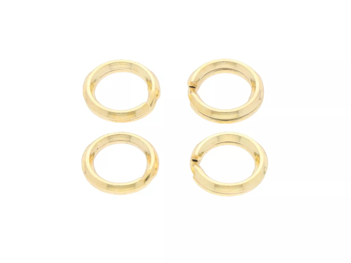 P3H61 KÓŁKA SPRĘŻYNKI 5 mm SREBRO 925 POZŁACANE - 4 SZTUKI