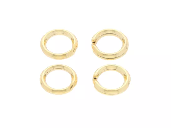 P3H61 KÓŁKA SPRĘŻYNKI 5 mm SREBRO 925 POZŁACANE - 4 SZTUKI