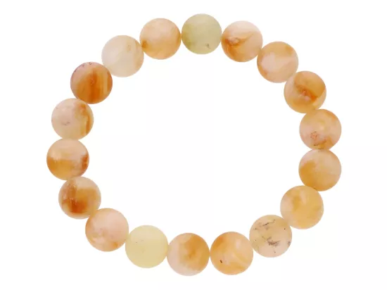 R4Z78 BRANSOLETKA CYTRYN MATOWY KULE 10,5 mm