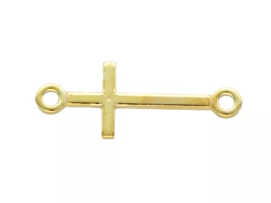 P3I57 ELEMENT OZDOBNY KRZYŻ SREBRO 925  POZŁACANE - 1 SZTUKA