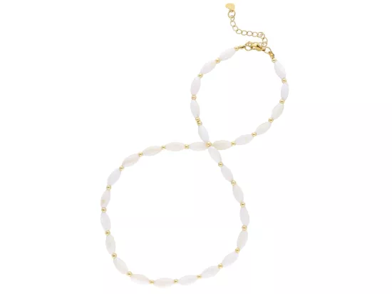 N3M56 NASZYJNIK MASA PERŁOWA I STAL CHIRURGICZNA