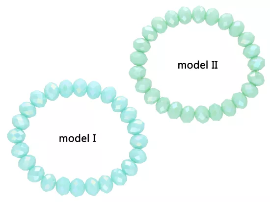 R4G91 BRANSOLETKA KRYSZTAŁKI 10 mm NA GUMCE