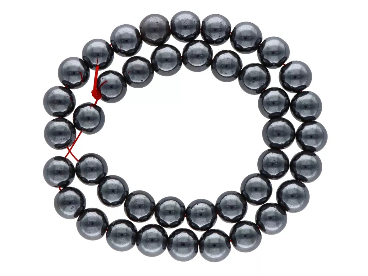 K5A06 HEMATYT KULE 10 mm - 1 SZNUR