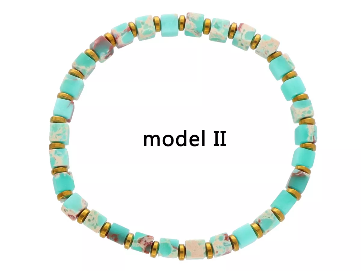 R4O92 BRANSOLETKA JASPIS CESARSKI I HEMATYT