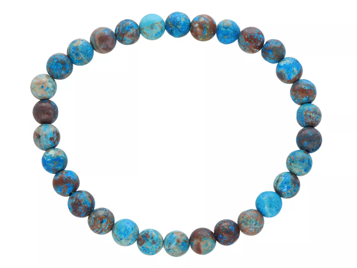 R4B32 BRANSOLETKA TURKUS AFRYKAŃSKI MATOWY KULE 6,5 mm
