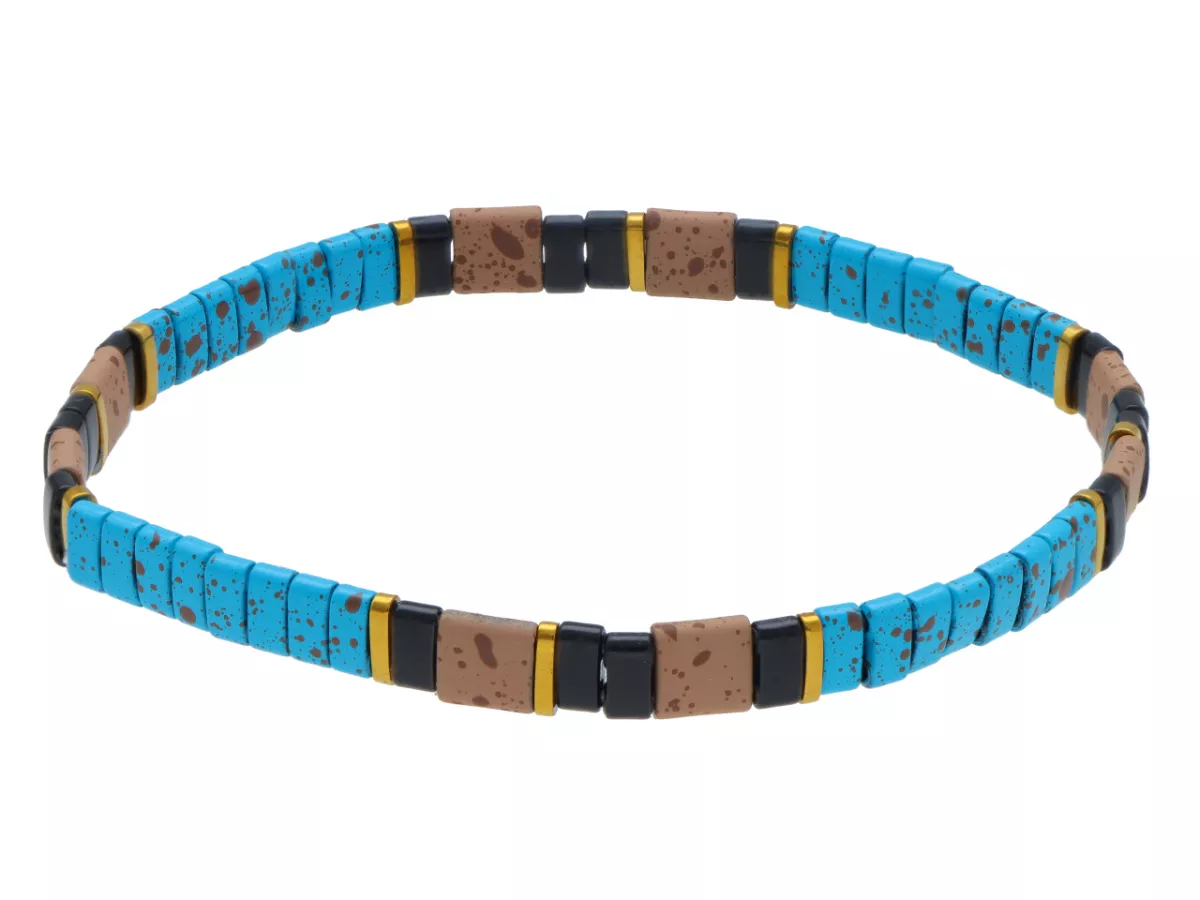 R4O44 BRANSOLETKA KORALIKI MIYUKI I HEMATYT