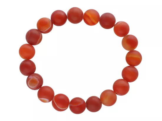 R2L08 BRANSOLETKA AGAT MATOWY KULE 10 mm