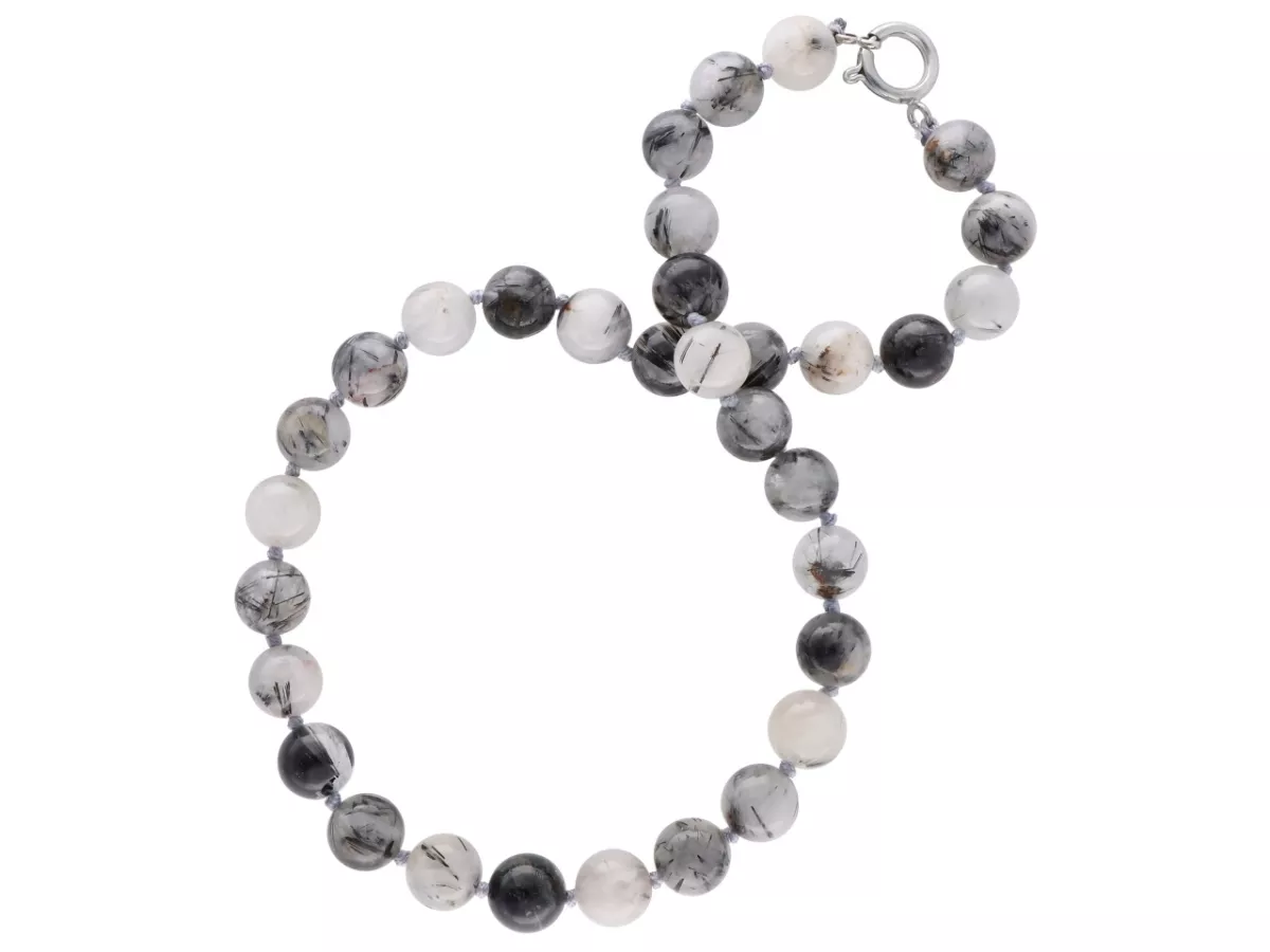 N1P53 NASZYJNIK KWARC PAPROCI KULE 12 mm