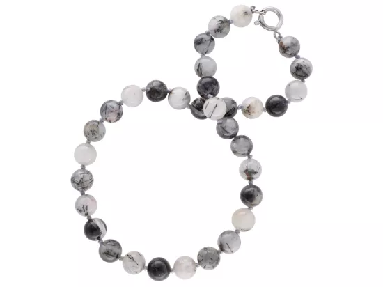 N1P53 NASZYJNIK KWARC PAPROCI KULE 12 mm